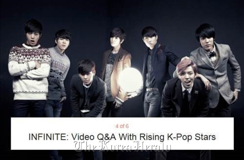 Boy band INFINITE is featured in Billboard’s new K-pop column “K-Town” on Jan. 29.   Woolim Entertainment