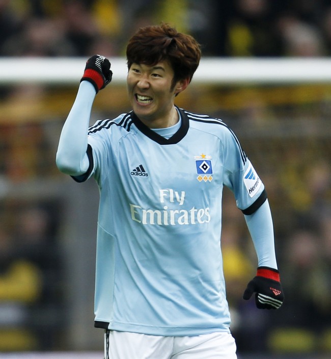 <YONHAP PHOTO-0198> Hamburger SV's Heung Min Son celebrates a goal against Borussia Dortmund during the German first division Bundesliga soccer match in Dortmund February 9, 2013. REUTERS/Ina Fassbender (GERMANY - Tags: SPORT SOCCER) DFL RULES TO LIMIT THE ONLINE USAGE DURING MATCH TIME TO 15 PICTURES PER GAME. IMAGE SEQUENCES TO SIMULATE VIDEO IS NOT ALLOWED AT ANY TIME. FOR FURTHER QUERIES PLEASE CONTACT DFL DIRECTLY AT + 49 69 650050/2013-02-10 08:01:03/ <저작권자 ⓒ 1980-2013 ㈜연합뉴스. 무단 전재 재배포 금지.>
<YONHAP PHOTO-0198> Hamburger SV's Heung Min Son celebrates a goal against Borussia Dortmund during the German first division Bundesliga soccer match in Dortmund February 9, 2013. REUTERS/Ina Fassbender (GERMANY - Tags: SPORT SOCCER) DFL RULES TO LIMIT THE ONLINE USAGE DURING MATCH TIME TO 15 PICTURES PER GAME. IMAGE SEQUENCES TO SIMULATE VIDEO IS NOT ALLOWED AT ANY TIME. FOR FURTHER QUERIES PLEASE CONTACT DFL DIRECTLY AT + 49 69 650050/2013-02-10 08:01:03/ <저작권자 ⓒ 1980-2013 ㈜연합뉴스. 무단 전재 재배포 금지.>
<YONHAP PHOTO-0198> Hamburger SV's Heung Min Son celebrates a goal against Borussia Dortmund during the German first division Bundesliga soccer match in Dortmund February 9, 2013. REUTERS/Ina Fassbender (GERMANY - Tags: SPORT SOCCER) DFL RULES TO LIMIT THE ONLINE USAGE DURING MATCH TIME TO 15 PICTURES PER GAME. IMAGE SEQUENCES TO SIMULATE VIDEO IS NOT ALLOWED AT ANY TIME. FOR FURTHER QUERIES PLEASE CONTACT DFL DIRECTLY AT + 49 69 650050/2013-02-10 08:01:03/ <저작권자 ⓒ 1980-2013 ㈜연합뉴스. 무단 전재 재배포 금지.>