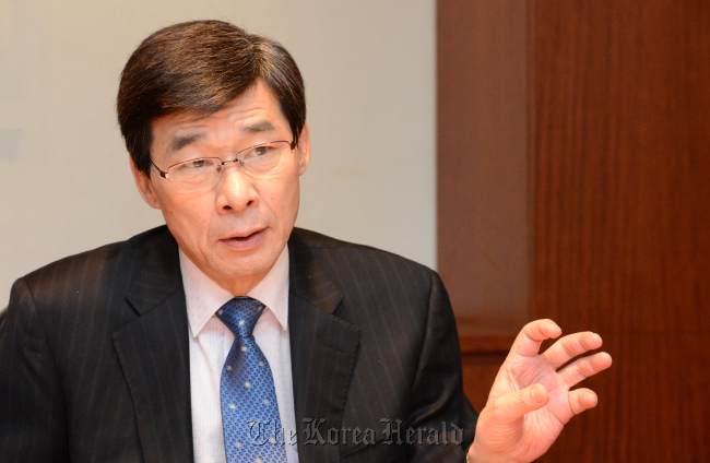 KEEI president Kim Jin-woo.   Chung Hee-cho/The Korea Herald