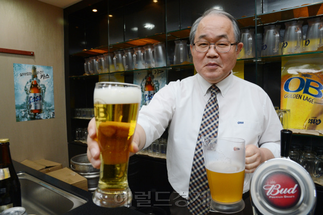 장인수 오비맥주사장.<br />정희조 기자/checho@heraldcorp.com  130118
장인수 오비맥주사장.
정희조 기자/checho@heraldcorp.com  130118