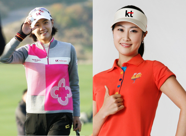 최나연(좌측/골퍼),김하늘(골퍼)
미국여자프로골프(LPGA)투어 2012 US여자오픈 우승 주인공인 건국대 최나연(25ㆍ사진 왼쪽ㆍSK텔레콤)과 한국여자프로골프(KLPGA)투어 2년 연속(2011~2012) 상금왕 김하늘(24ㆍKT)이 건국대 학부과정 4학년을 마치고 학사모를 쓴다.