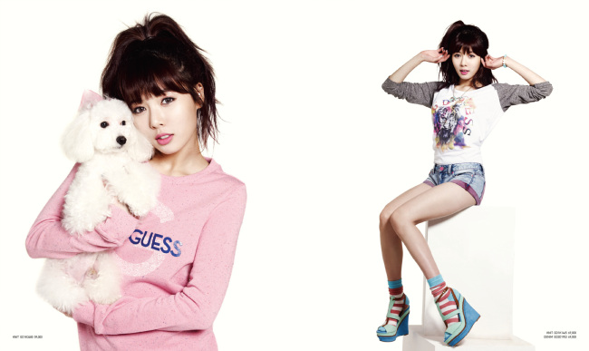 현아(김현아/가수/포미닛)
캐주얼 브랜드 ‘지바이게스(G by GUESS)’가 걸그룹 포미닛 멤버 현아와 함께 촬영한 올 봄ㆍ여름 시즌 화보를 공개했다.
마치 60년대 ‘핀업걸(Pin-Up Girlㆍ패션 화보에 등장하는 매력적인 여성)’과 같은 모습을 한 현아는 ‘디자인은 펀(Fun)하게 스타일은 섹시(Sexy)하게’라는 브랜드 슬로건에 맞춰 팔색조 매력을 뽐냈다.