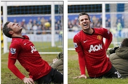 로빈 판 페르시 (Robin van Persie/축구선수)
로빈 반 페르시(30)가 황당한 부상을 당해 맨체스터 유나이티드(맨유)가 비상에 걸렸다.
이번 시즌 정규리그 득점랭킹 1위를 달리고 있는 팀의 주포 반 페르시가 엉덩이에 극심한 고통을 호소하고 있기 때문이다. 반 페르시는 24일(이하 한국시간) 열린 퀸스 파크 레인저스(QPR)과 원정경기서 선발로 출전했지만, 경기 도중 엉덩이를 다쳐 전반 41분 만에 대니 웰벡과 교체됐다.