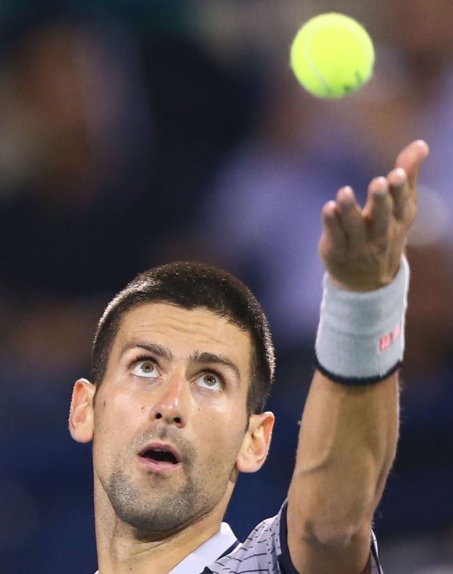 노박 조코비치 (Novak Djokovic/테니스선수)
Novak Djokovic of Serbia in action against his countryman Victor Troicki during the second round of the Dubai Duty Free Tennis ATP Championships in Dubai, United Arab Emirates, 26 February 2013.
AFP-Yonhap News