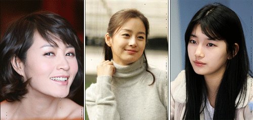 김혜수(좌측부터/배우),김태희(배우),수지(배수지/가수/미쓰에이)
건강미의 대명사’ ‘미의 여신’ ‘국민 첫사랑’ 등의 수식어로 칭송받는 여배우 셋이 4월 안방극장을 수놓는다. 김혜수(43), 김태희(33), 배수지(19)다. 각 연령대별 미인의 대표주자 격인 이들이 주중 미니시리즈 포문을 여는 월화드라마의 흥행을 책임진다.