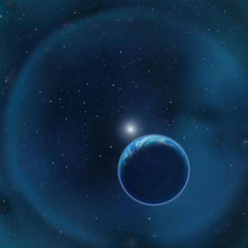 A new study finds that we could detect oxygen in the atmosphere of a habitable planet orbiting a white dwarf (as shown in this artist's illustration) much more easily than for an Earth-like planet orbiting a Sun-like star. (UPI)