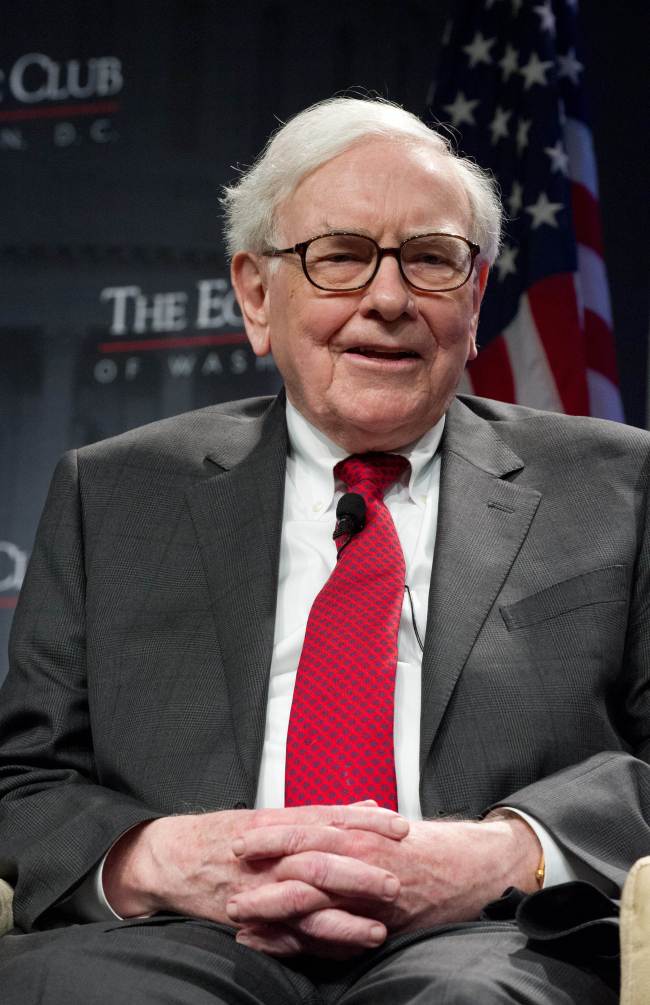 Billionaire Warren Buffett, CEO and chairman of investment company Berkshire Hathaway.   AFP-Yonhap News