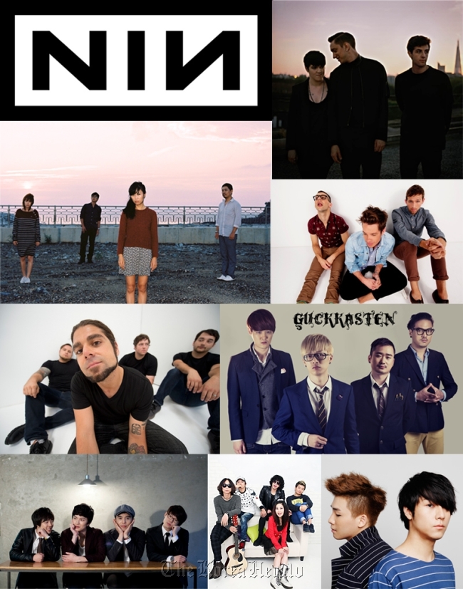 The poster showing the nine acts so far confirmed for this year’s Ansan Valley Rock Festival from July 26-28. CJ E&M