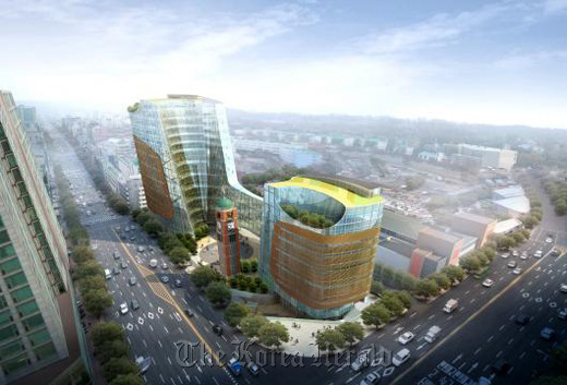 An ariel view of the new SaRang Community Church to be built in Seocho-dong, Seoul   SaRang Community Church