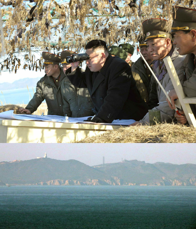 김정은(정치인/북한국방위원회제1위원장)
북한은 12일 키 리졸브 한미연합군사훈련 이틀째를 맞아 김정은 국방위원회 위원장의 서해 군부대 시찰을 공개하고 대남기구 성명을 발표하는 등 한국과 미국을 겨냥한 위협 수위를 높였다.