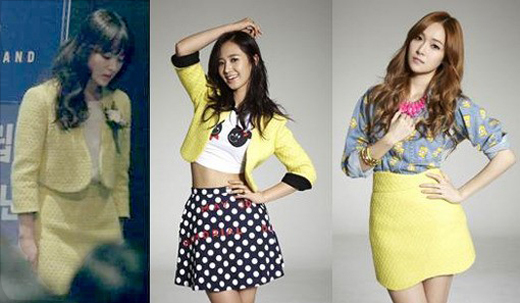 송혜교(좌측부터/탤런트/영화배우),유리(권유리/가수/탤런트/소녀시대),제시카(정수연/가수/뮤지컬배우/소녀시대)
배우 송혜교(31)와 소녀시대의 멤버 유리(23)·제시카(23)가 같은 옷으로 다른 느낌을 연출해 눈길을 끈다.