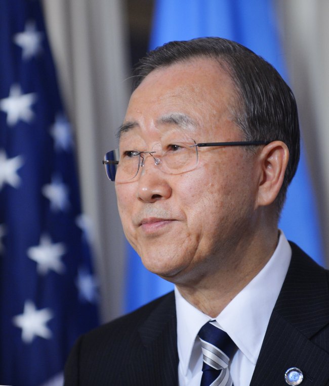 United Nations Secretary-General Ban Ki-moon.   AFP-Yonhap News
