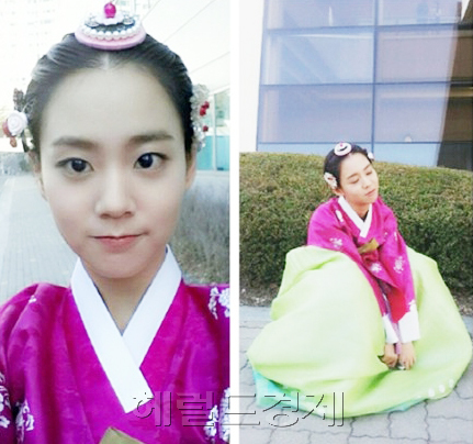 한승연(가수/탤런트/카라)
한승연은 18일 트위터에 “떨리던 간담회 들어가기 전후. 정신없이 한복 입고 뛰고. 너무 긴장해서 영혼이 없는 인터뷰를 한 게 얼마 만이었는지. 정신 놓고 주절주절”이라는 메시지와 함께 한복을 입고 찍은 사진을 올렸다.