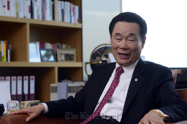 Charmzone chairman Kim Kwang-seok.      Park Hae-mook/The Korea Herald