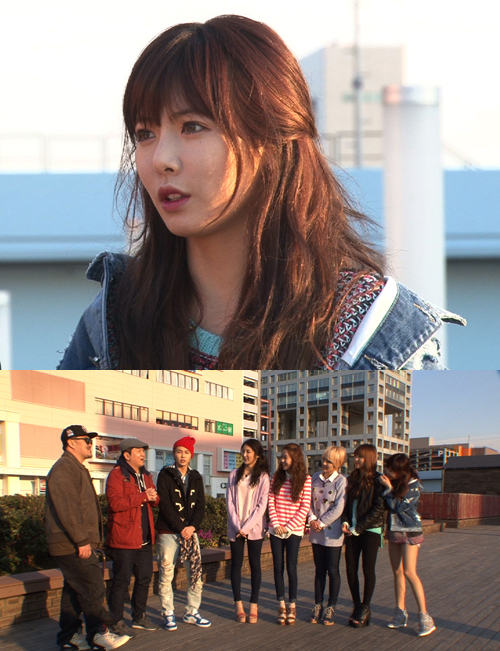 데프콘(좌측부터/유대준/가수),정형돈(MC/개그맨),정일훈(가수/비투비),남지현(가수/포미닛),허가윤(가수/포미닛),전지윤(가수/포미닛),권소현(가수/포미닛),현아(가수/포미닛)
포미닛은 20일 오후 방송 예정인 케이블채널 MBC에브리원 ‘주간아이돌’의 녹화에 최근 참여했다. 이날 현아는 “멤버들 모두 예뻐져서 포미닛의 외모서열도 많이 달라졌다”고 밝혔다.