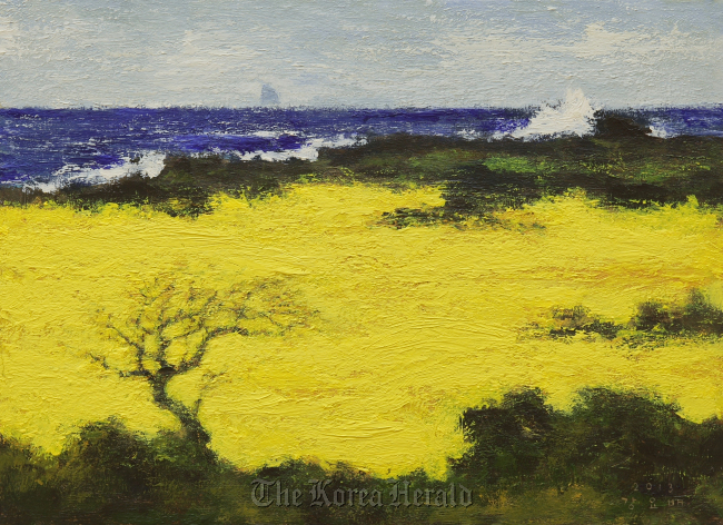 “Canola Flowers,” 2013 by Kang Yo-bae.   Hakgojae Gallery