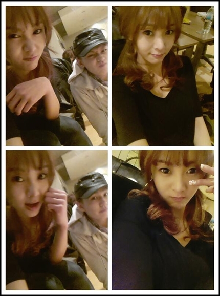 G.NA(좌측부터/최지나/가수),정일훈(가수/비투비)
가수 지나가 7인조 남성 아이돌 그룹 BTOB(비투비) 멤버 일훈과 연습 근황을 전했다.