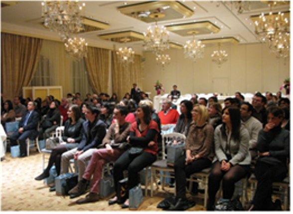 Local travel industry workers at the travel fair in Paris. (Seoul Tourism Organization)