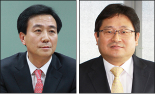 박병엽(좌측부터/기업인/교수/팬택계열),이준우(기업인/팬택계열)
지난해 5년 만에 적자로 돌아선 팬택이 2명의 최고경영자(CEO)가 각자 대표 체제를 맡는 강수를 두고 재기를 위한 발판 마련에 나섰다. 박병엽 팬택 부회장이 외부 신규 자금 유치에 전력투구하고, 새로 선임된 대표이사가 현장 경영을 맡음으로써 신속한 의사 결정으로 마케팅과 브랜드경쟁력을 키우겠다는 전략이다.