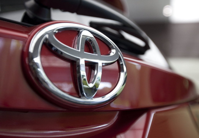 The Toyota Motor Corp. logo is displayed at its head offices in Tokyo.  Bloomberg