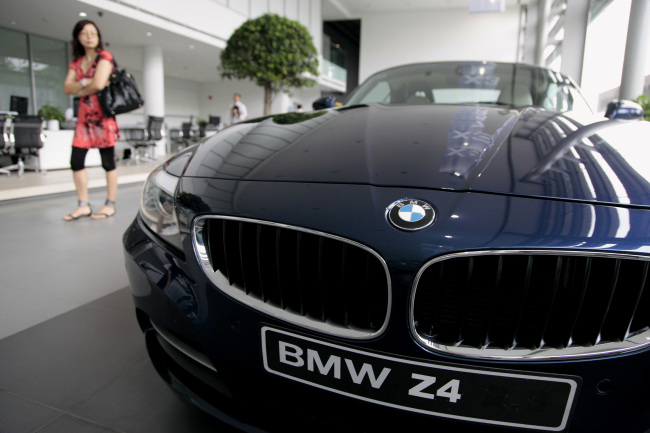 A BMW vehicle at a dealership in Shanghai   Bloomberg