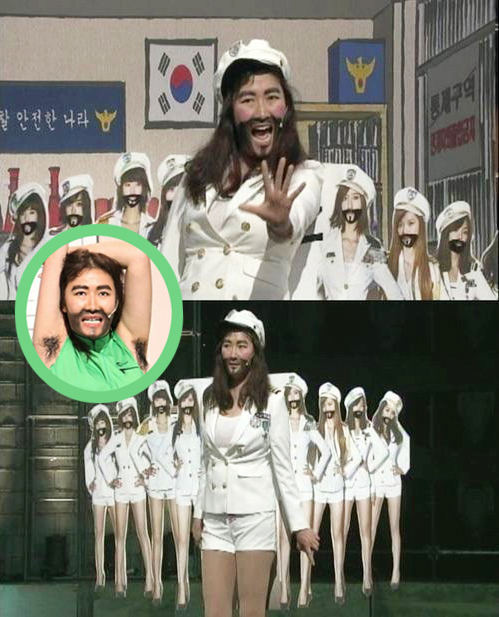 김미려(가수/개그우먼)
지난 13일 방송된 케이블채널 tvN ‘코미디빅리그’에서 김미려는 겉모습은 남성적이지만, 여성스러운 내면을 지닌 ‘반전녀’ 김털복숭이 캐릭터로 출연 중이다.