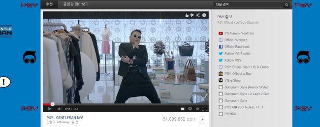 A scene from Psy’s “Gentleman” music video that amassed more than 51 million YouTube views in less than 48 hours.   Screen capture