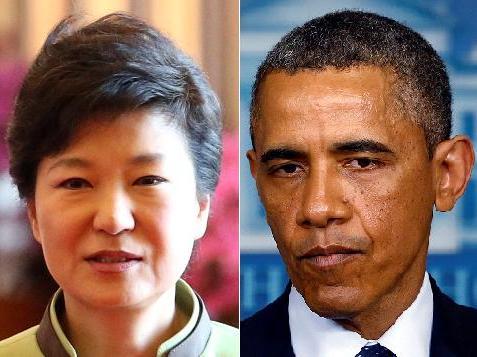 박근혜(좌부터/대통령),버락오바마(BarackObama/정치인/미국대통령)
박근혜 대통령이 내달 6일(한국시간)부터 첫 국외 순방의 일환으로 2박 3일간 미국을 방문한다. 16일 청와대와 미 백악관이 공식 발표한 방미 일정에 따르면 박 대통령은 방미 기간 중 7일(현지시간)에 오바마 대통령과 회동해 취임 후 첫 한미정상회담을 가질 예정이다.