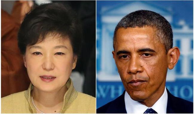 박근혜(좌부터/대통령),버락오바마(BarackObama/정치인/미국대통령)
This will be Park’s first overseas trip since she took office in February.