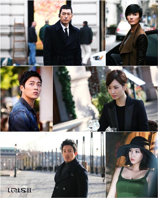 장혁(좌부터/정용준/영화배우/탤런트),오연수(탤런트/영화배우),윤두준(가수/탤런트/비스트),이다해(탤런트),이범수(영화배우/탤런트),임수향(영화배우/탤런트)
KBS2 수목드라마 ‘아이리스2’가 대단원의 막을 내린다. 18일 종영 회를 끝으로 마침표를 찍는 것. 웅장한 스케일과 화려한 액션 장면, 탄탄한 스토리 등을 앞세운 만큼 방영 전부터 시청자들의 기대를 모았다. 여기에 시즌 1의 인기에 힘입어 두 번째 시리즈 역시 안방극장에 큰 영향을 미칠 수 있을지 관심이 쏠렸다. 하지만 베일을 벗은 결과, 이렇다 할 성적을 거두지 못했다. 마지막 회를 앞둔 가운데 유종의 미를 거둘 수 있을지 관심이 쏠린다.