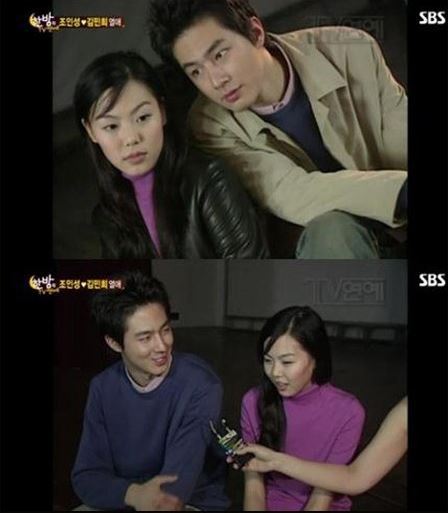 김민희(좌부터/탤런트/영화배우),조인성(영화배우/탤런트)
지난 24일 오후 방송된 SBS ‘한밤의 TV연예(이하 ‘한밤’)’에서는 조인성 김민희의 열애 소식을 다루면서 2001년 청바지 광고 촬영장에서 처음 만난 두 사람의 인연도 공개했다.