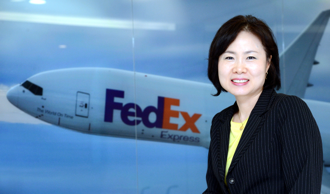 Chae Eun-mi, managing director of FedEx Korea.   Ahn Hoon/The Korea Herald