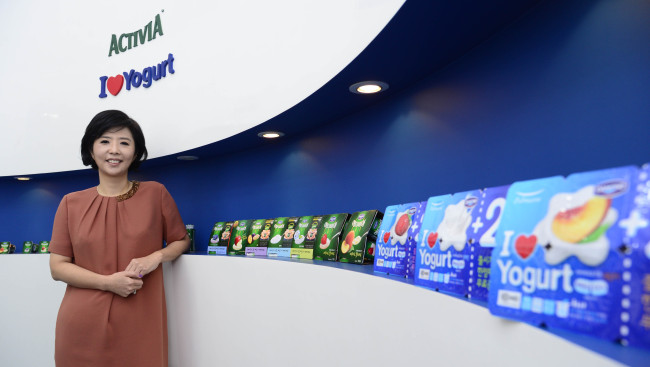 모진 풀무원다논(주) 대표이사 사장. 박해묵 기자/mook@heraldcorp.com
Jean Moe, chief of Danone Pulmuone.   Park Hae-mook/The Korea Herald