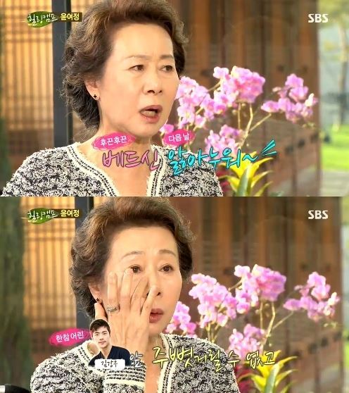 윤여정(탤런트/영화배우)
배우 윤여정(67)이 아들뻘인 김강우(36)와 파격 베드신을 찍었던 때를 떠올리며 소감을 밝혔다.