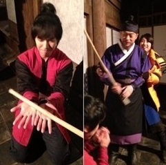 이승기(좌부터/가수/탤런트),조성하(탤런트/영화배우),수지(배수지/가수/미쓰에이)
수지의 가슴에 손을 댄 이승기의 나쁜 손을 조성하가 응징했다.