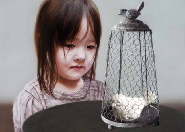 작가 신소영이 ‘너에게서 나를, 나에게서 너를’이라는 타이틀로 서울 관훈동 노화랑(대표 노승진)에서 오는 10일부터 개인전을 갖는다. 홍익대 회화과와 대학원을 졸업한 그는 2011년 개인전에 이어 2년 만에 여는 전시에 여전히 어린아이 그림을 다양하게 내놓았다.