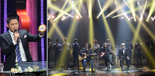 신동엽(MC/개그맨)
23개월을 달려온 KBS2 토요 예능 프로그램 ‘불후의 명곡-전설을 노래하다’가 오는 11일 100회를 맞는다. 2011년 6월 4일 1대 전설 심수봉 편으로 시작한 프로그램은 신중현 김창환 송창식 임재범 등 숱한 전설의 무대를 새파란 후배 가수들이 재해석해 경연을 벌이는 방식으로 진행됐다.