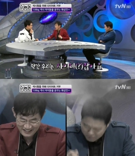 김성주(좌부터/MC/전아나운서),이경규(MC/개그맨),김구라(김현동/MC/개그맨)
개그맨 이경규가 자신이 진행하는 프로그램에 대해 폭탄 발언을 던져 화제에 올랐다.