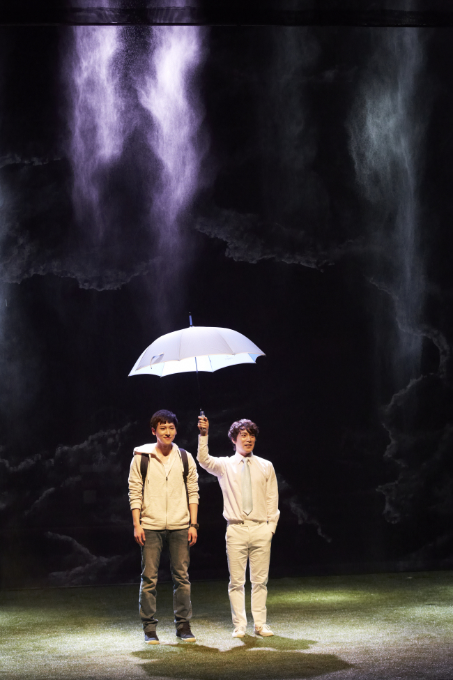 A scene from “Kafka on the Shore,” a play based on famed Japanese writer Haruki Murakami’s novel of the same title.   PAC Korea
