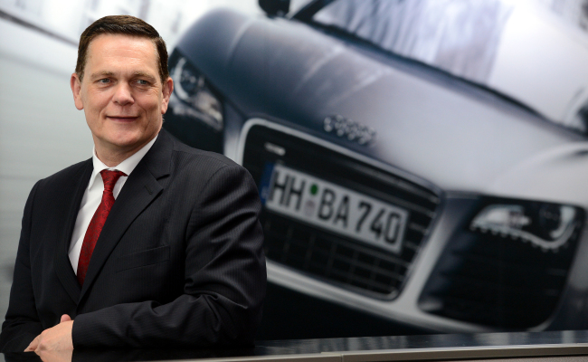 Johannes Thammer, managing director of Audi Volkswagen Korea, poses at the company’s headquarters in southern Seoul on Friday.   Ahn Hoon/The Korea Herald
