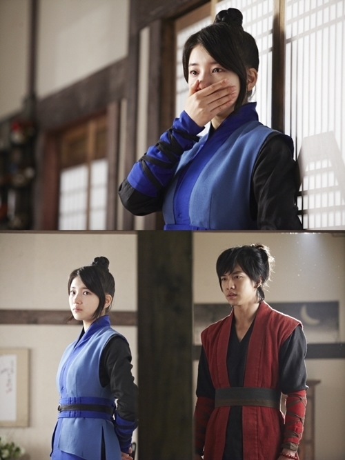 수지(좌부터/배수지/가수/미쓰에이),이승기(가수/탤런트)
MBC 월화드라마 ‘구가의서’ 제작진은 가수 겸 연기자 수지가 우는 모습이 담긴 사진을 공개했다. 이는 오늘(13일) 방송에서 밝고 명랑한 담여울이 평소와는 180도 다른, 슬픔을 가득 담은 눈물을 드러내는 장면이다.