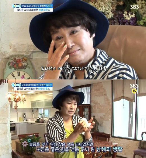 박원숙(탤런트/영화배우)
21일 방송된 SBS ‘좋은아침’에 출연한 박원숙은 “왜 일산에서 사느냐”는 제작진의 질문에 “우리 아들 추모공원이 일산 근처에 있다. 그래서 여기를 떠날 수가 없다”며 눈물을 흘려 안타까움을 자아냈다.