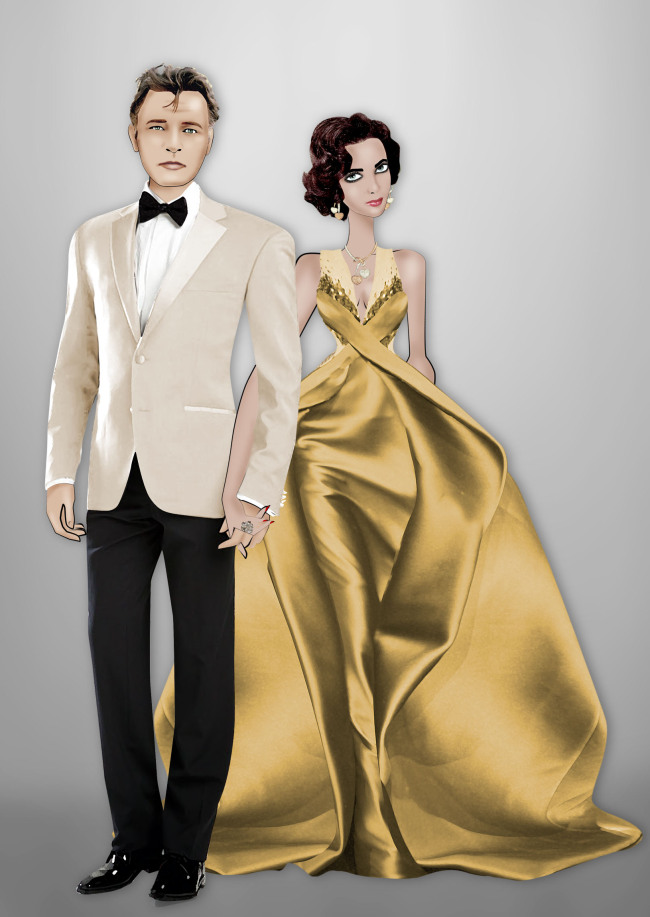This computer-generated image released by Armani shows animated images in the likeness of actors Richard Burton and Elizabeth Taylor.   AP-Yonhap News
