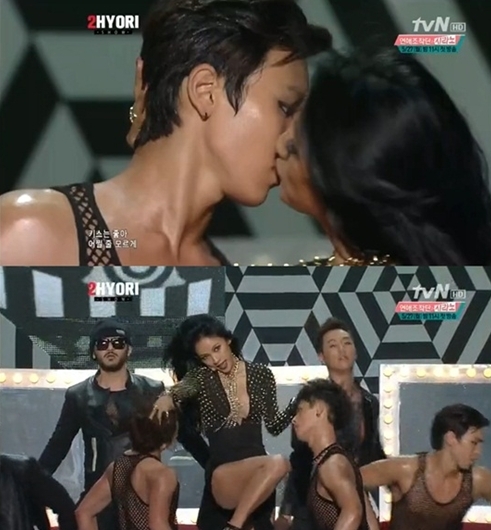 이효리(가수/핑클)
이효리가 ‘배드걸’ 무대에서 파격 키스퍼포먼스를 선보여 화제를 모으고 있다.