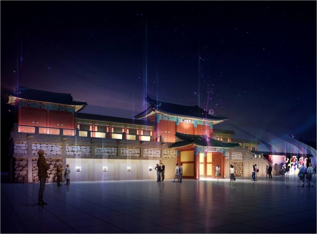 A drawing of the Korean pavilion which will be set up in Istanbul, Turkey for the Istanbul-Gyeongju World Culture Expo 2013.   Expo organizing committee