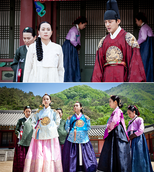 김선경(좌부터/뮤지컬배우/영화배우) ,유아인(엄홍식/탤런트/영화배우),홍수현(탤런트/가수),김태희(탤런트/영화배우)
그룹 카라의 한승연이 ‘장옥정, 사랑에 살다’에 재등장하며 존재감을 알렸다.