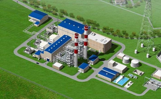 An artist’s rendering of a combined-cycle thermal power plant in Uruguay, for which Hyundai E&C won the construction bid last November.   Hyundai E&C