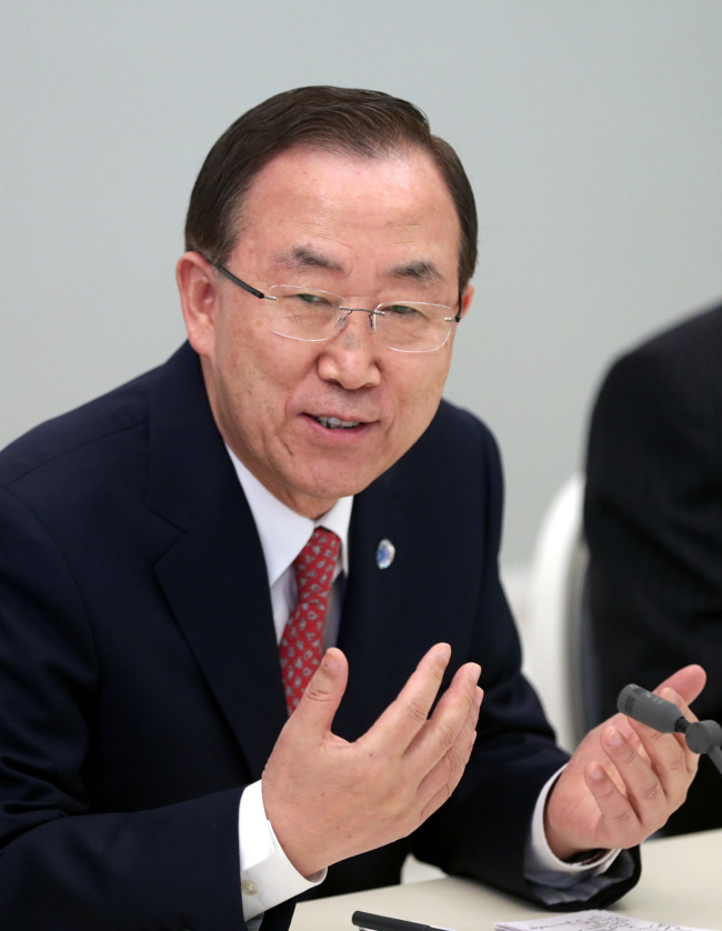 U.N. Secretary-General Ban Ki-moon.   AP-Yonhap News