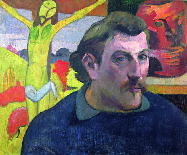 “Portrait of the Artist with the Yellow Christ,” 1890-1891.   Musee d’Orsay, Paris, France/Giraudon/The Bridgeman Art Library