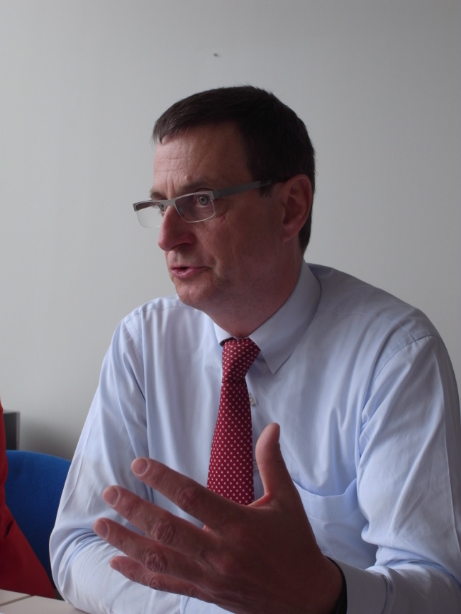 Bernd Bohr, automotive chief of Rober Bosch.   Lee Ji-yoon/The Korea Herald